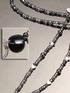 "Hematite Universe" Beaded Lanyard