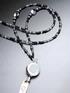 "Metallic Luster" Beaded Lanyard with Retractor