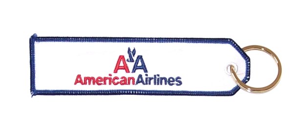 American Airlines Embroidered Key Ring Banner