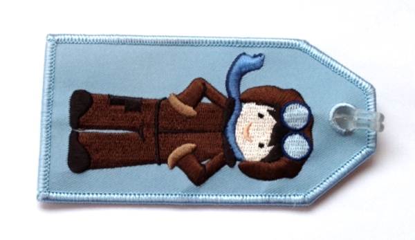 Pilot Boy Embroidered Luggage Tag
