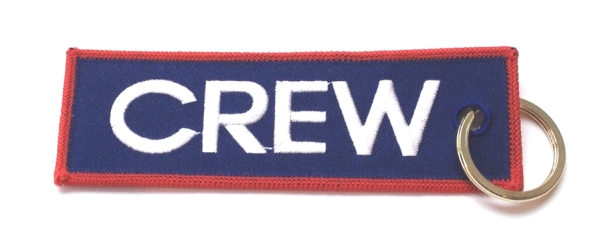 CREW Embroidered Key Ring Banner - Blue