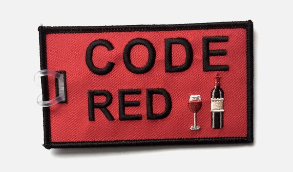 Code Red Embroidered Luggage Tag - Red