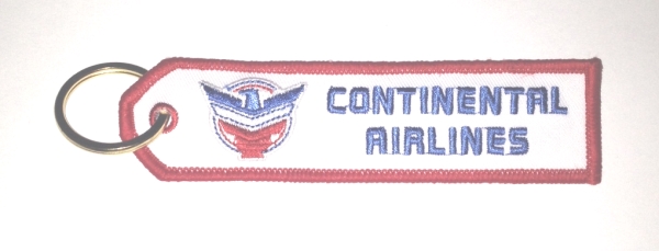 Continental Airlines Retro Embroidered Key Ring Banner