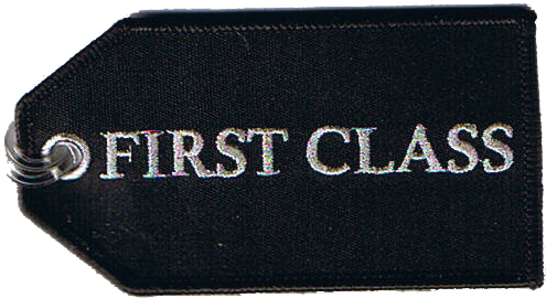 First Class Embroidered Luggage Tag