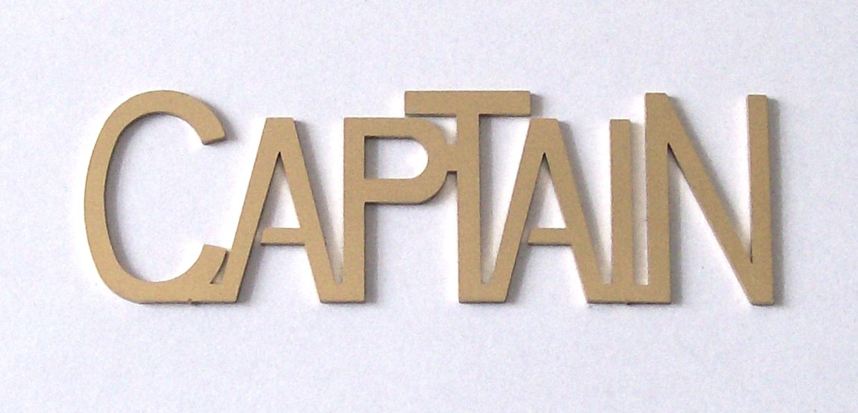 Metal CAPTAIN Identification Tag 