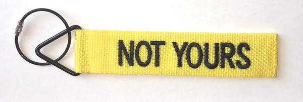 'TudeTags™ Not Yours Luggage Tag - Black on Yellow