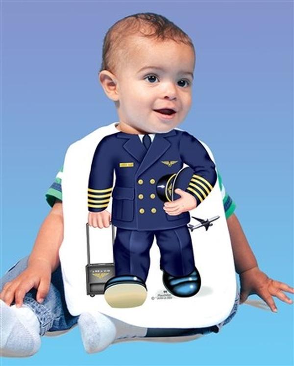 Airline Pilot Baby Bib