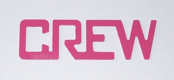 Metal CREW Identification Tag - Pink