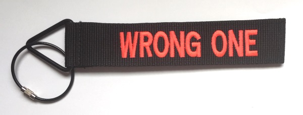 wrong one luggage tag
