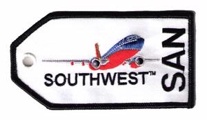 Southwest Airlines SAN Embroidered Luggage Tag