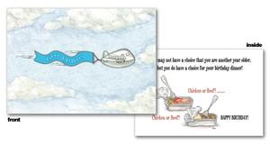 Flight Attendant Greeting Card - Birthday Pack of 10