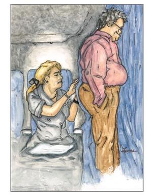 Flight Attendant Greeting Card - Get Well Soon