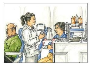 Flight Attendant Greeting Card - Coffee