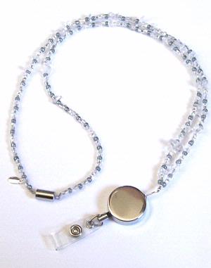 "Cloud Nine" Beaded Lanyard with Retractor