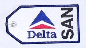 Delta Air Lines SAN Embroidered Luggage Tag