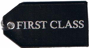 First Class Embroidered Luggage Tag