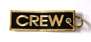 Gold Crew Embroidered Key Ring Banner