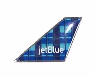 Jet Blue Plaid Tail Pin