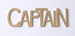 Metal CAPTAIN Identification Tag 