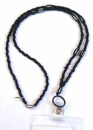 "Midnight" Beaded Lanyard