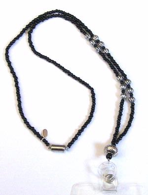 "Noir" Beaded Lanyard