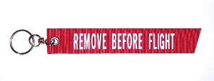 Remove Before Flight Banner Keychain