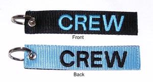 CREW Embroidered Key Ring Banner - Black/Blue Combo