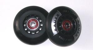 72MM In-Line Skate Wheels - Black