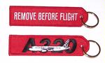 Remove Before Flight/A320 Embroidered Key Ring Banner