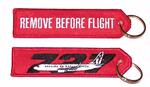 Remove Before Flight/737 Embroidered Key Ring Banner
