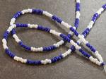Blue and White Beaded Lanyard