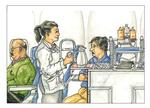 Flight Attendant Greeting Card - Coffee
