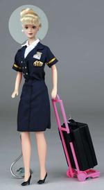 Continental Airlines Flight Attendant Doll