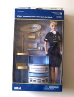 Continental Airlines Flight Attendant Doll with Check-In Kiosk