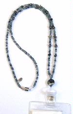 "Hematite Universe" Beaded Lanyard