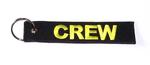 Black/Bright Yellow CREW Embroidered Key Ring Banner