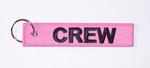 Pink CREW Embroidered Key Ring Banner