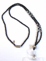 "Noir" Beaded Lanyard
