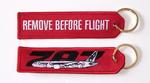 Remove Before Flight/787 Embroidered Key Ring Banner