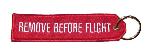 Remove Before Flight Embroidered Key Ring Banner