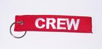 Red/White CREW Embroidered Key Ring Banner