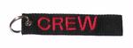 CREW Embroidered Key Ring Banner - Black with Red CREW