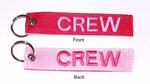 CREW Embroidered Key Ring Banner - Pink/Red Combo