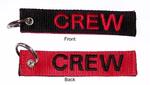 CREW Embroidered Key Ring Banner - Red/Black Combo
