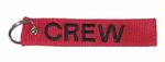 CREW Embroidered Key Ring Banner - Red with Black CREW