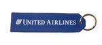 United Airlines Embroidered Key Ring Banner