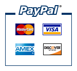 We accept PayPal, MasterCard, Visa, American Express & Discover