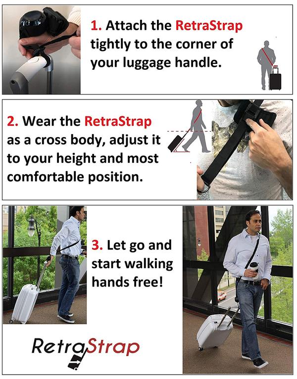 RetraStrap - Retractable Luggage Tow Strap