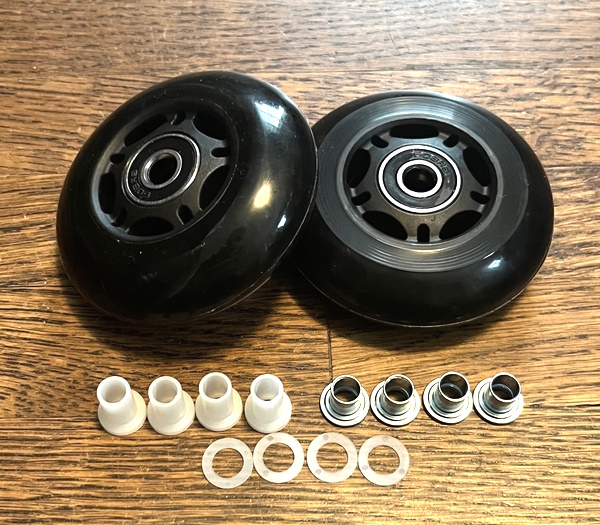 76MM In-Line Skate Wheels - Black 