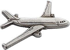 Airbus A320 Lapel Pin - Silver